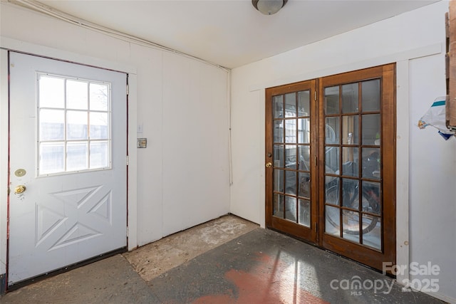 doorway with french doors