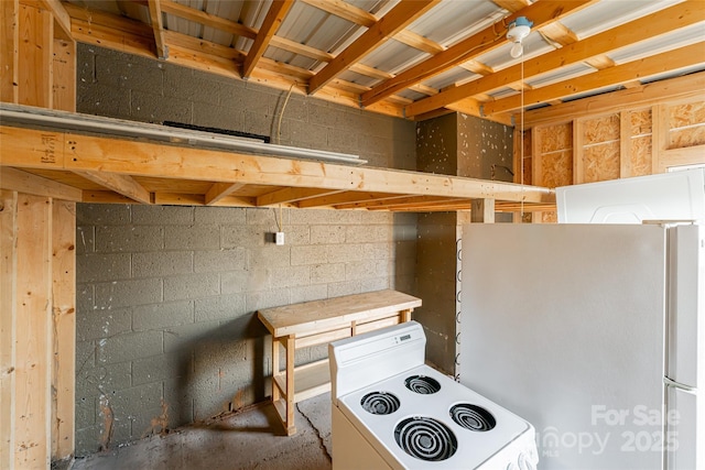 kitchen with white appliances