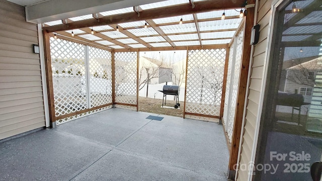 view of patio featuring grilling area