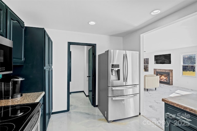 kitchen featuring appliances with stainless steel finishes