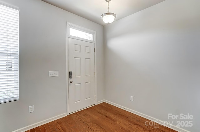 entrance foyer with hardwood / wood-style flooring