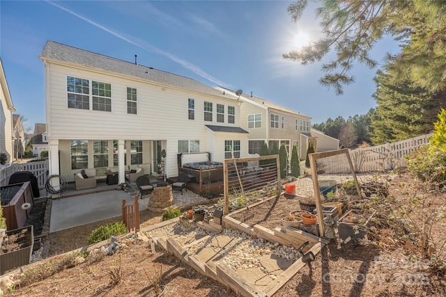 back of property with a patio area