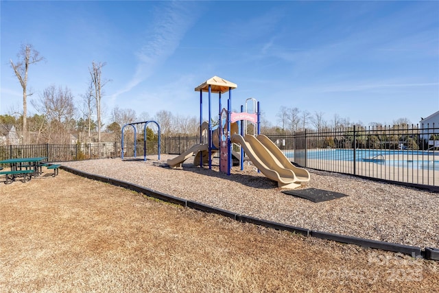 view of play area with a community pool