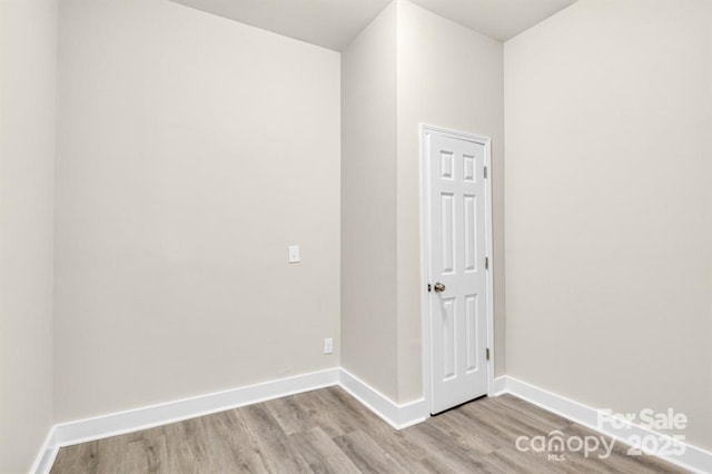 empty room featuring light hardwood / wood-style floors