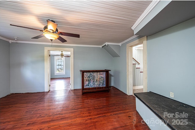 additional living space featuring dark wood-type flooring