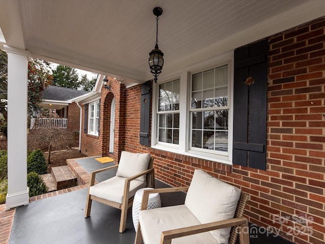 view of patio / terrace with covered porch