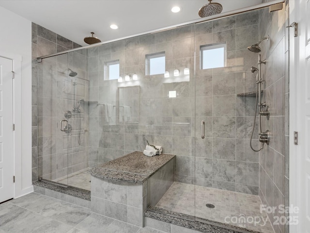 bathroom with walk in shower