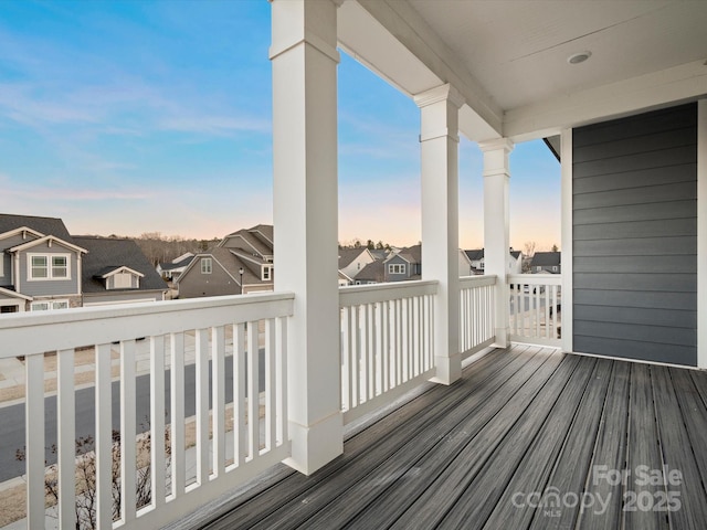 view of deck at dusk