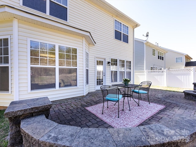 view of patio with fence