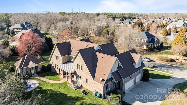 birds eye view of property featuring a residential view