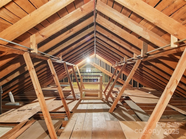 view of attic