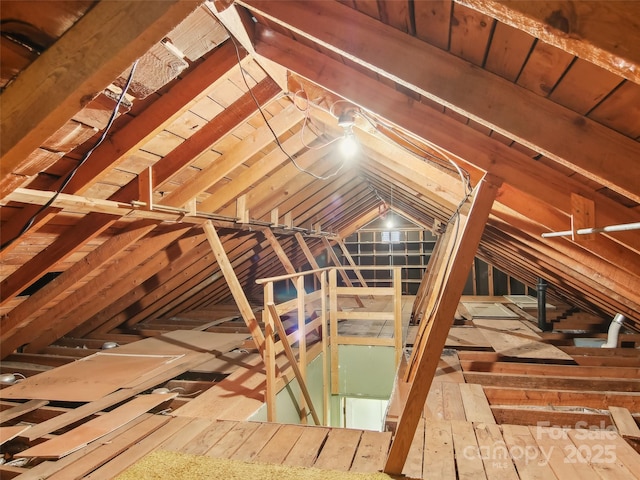 view of attic