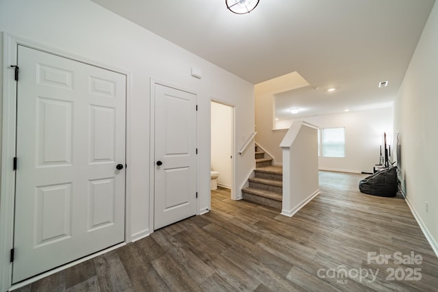 interior space featuring hardwood / wood-style floors