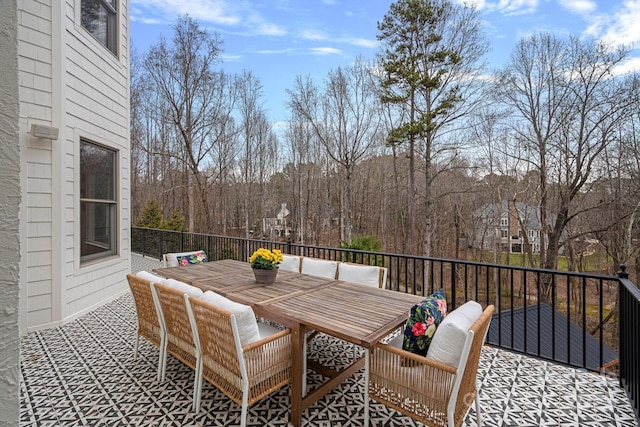 deck featuring outdoor dining space