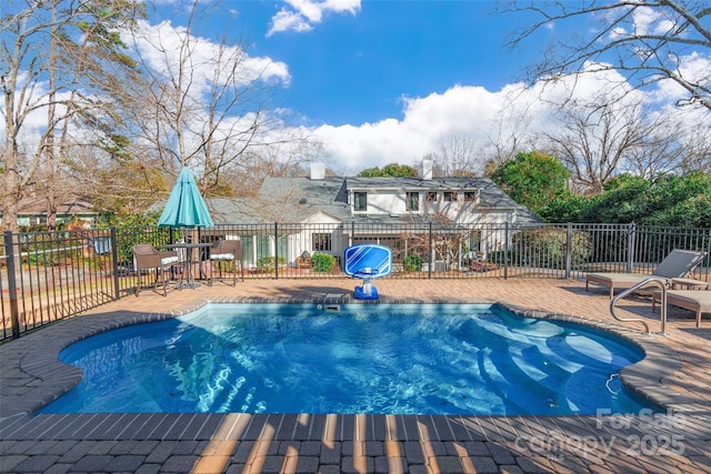 view of pool with a patio area