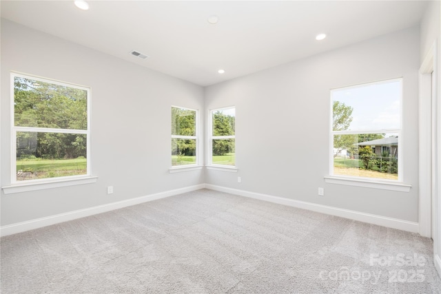 unfurnished room with carpet