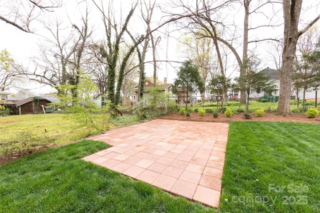 view of yard featuring a patio