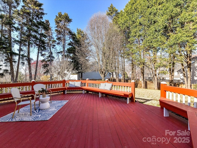 wooden deck with fence