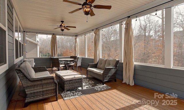 sunroom featuring plenty of natural light