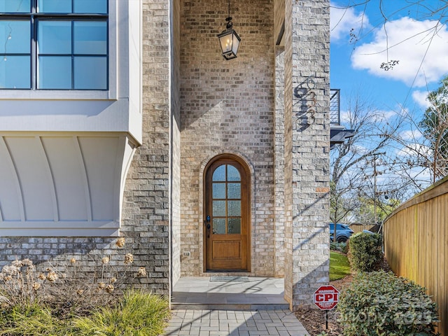 view of doorway to property