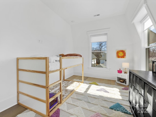 interior space with hardwood / wood-style flooring