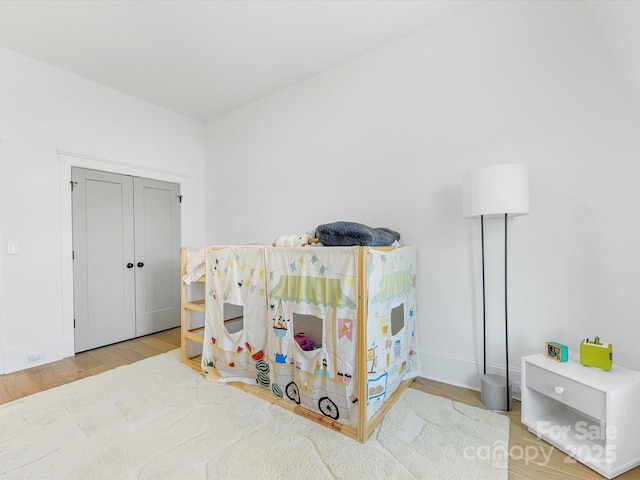 bedroom featuring wood-type flooring