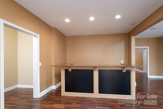 interior space featuring dark hardwood / wood-style flooring