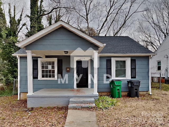 bungalow-style home with a porch