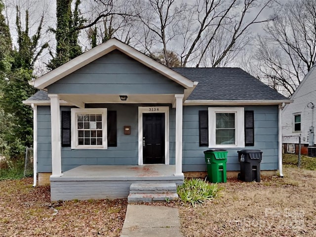 bungalow-style house featuring covered porch