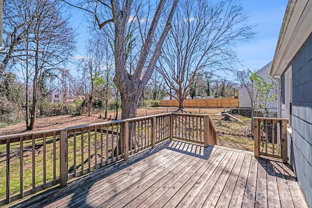 deck with fence