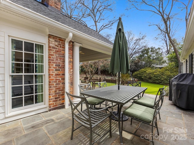 view of patio / terrace with area for grilling