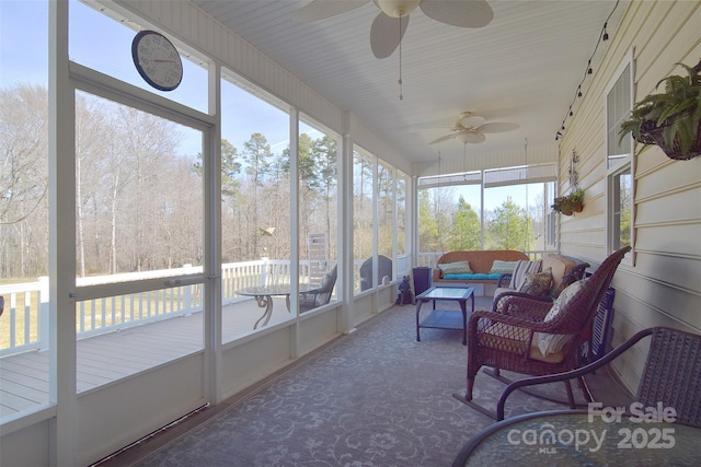 view of sunroom