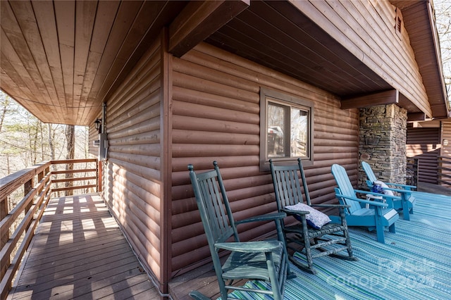 view of wooden deck