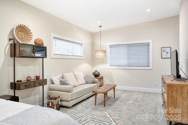 view of carpeted bedroom
