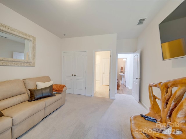 view of carpeted living room