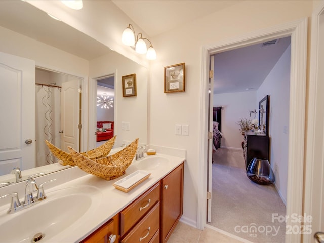 bathroom with vanity