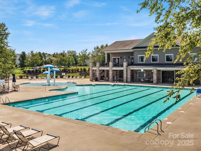 view of pool with a patio