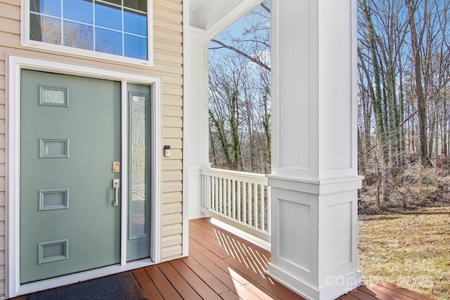 view of doorway to property