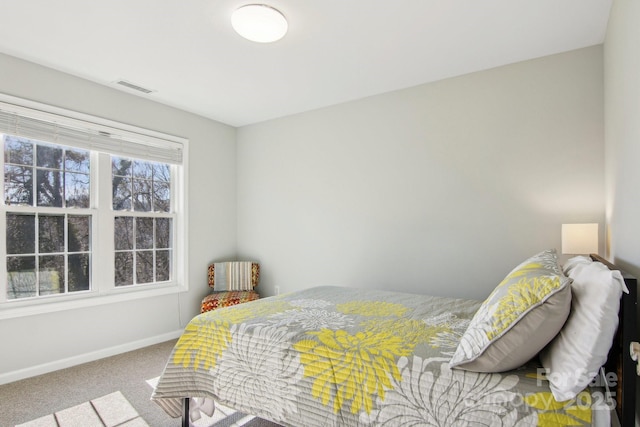 bedroom with carpet floors