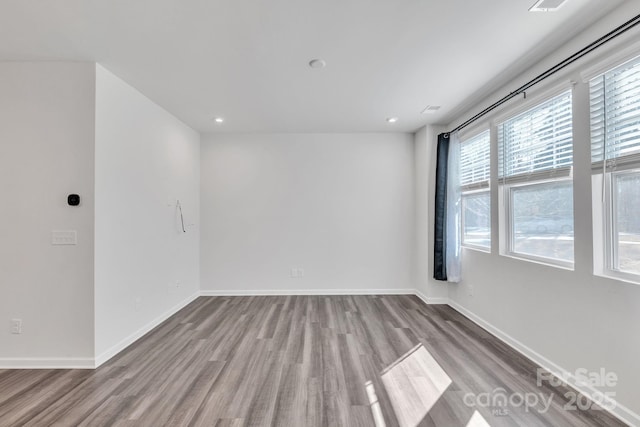 empty room featuring light hardwood / wood-style flooring