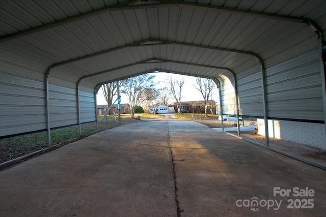 view of car parking featuring a carport