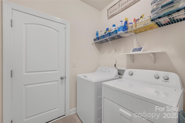 4929 Norman Park Pl, Clover, SC 29710 - laundry area featuring washing machine and clothes dryer, laundry area, and baseboards
