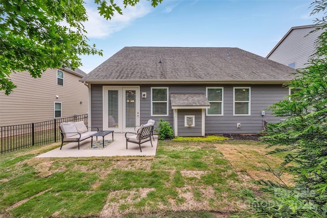 4929 Norman Park Pl, Clover, SC 29710 - rear view of house with fence, roof with shingles, a patio area, and a yard