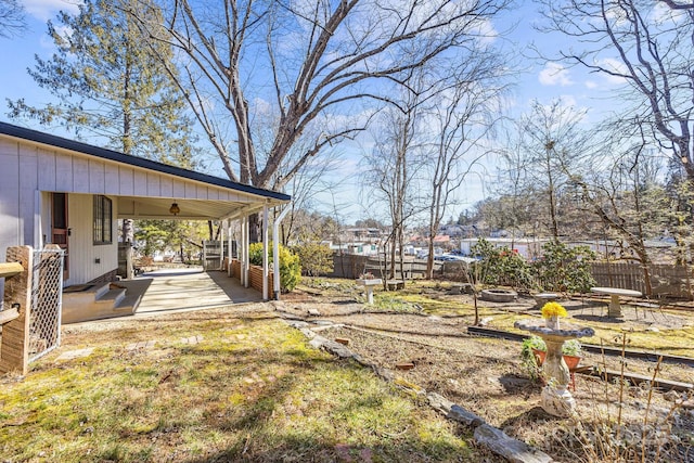 view of yard featuring a patio