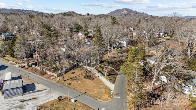 bird's eye view featuring a mountain view