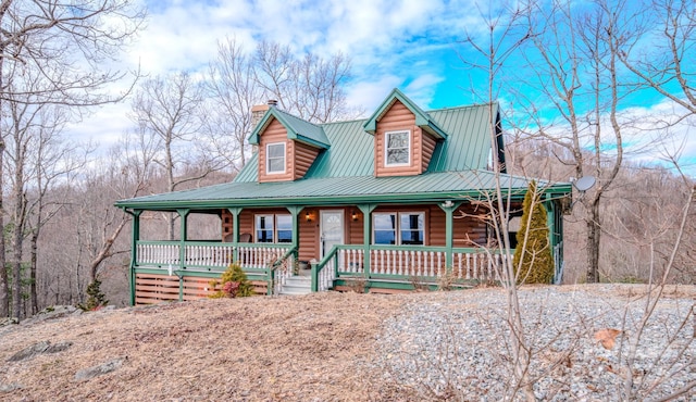 view of front of house with a porch