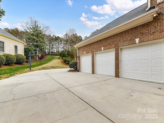 garage with driveway