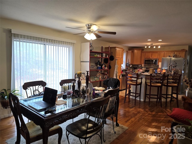 25 Upland Rd, Brevard, NC 28712 - dining space featuring ceiling fan and hardwood / wood-style floors