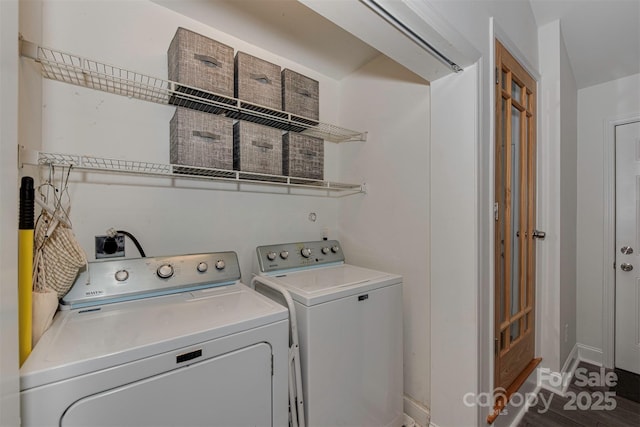 laundry area featuring laundry area and washing machine and clothes dryer