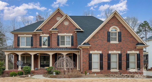 view of front of property featuring a porch